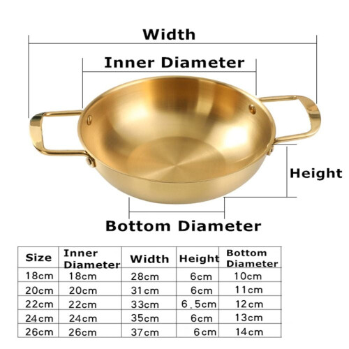 Paella Pan for Home Cooking Gold 22CM 1