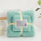 Cotton Hand Towels Soft Absorbent Bathroom 2-Pack Green 2