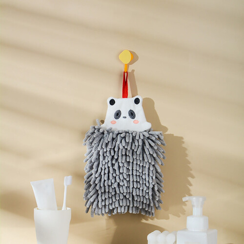 Bathroom Hand Towel Chenille Quick-Drying Grey 1