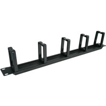 Alantec PK048 1U 19" cable organizer with brushed grommet, 5 plastic holders