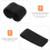 Black backpack elastic belt keepers 4 pcs 6