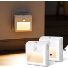 Night Light - NETBOAT - Pack of 2 - Motion Sensor - Light Sensor - Warm White