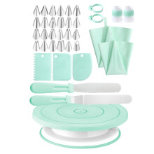 Cake Decoration Set with Silicone Piping Bags and Nozzles