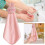 Soft Hanging Hand Towels Absorbent Microfiber 2-Pack Pink 2