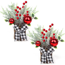 Small Christmas Tree Indoor 9 Inch Mini Potted