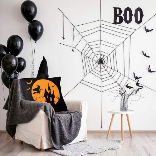 Halloween pillow cover cotton multicolor 1 piece 2