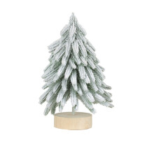 Mini Christmas trees with wood base 3 sizes