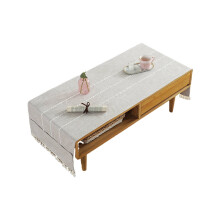 Cotton Linen Tablecloth Rectangular 60x160cm Beige