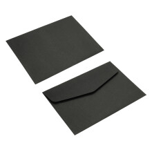 Plain Black Beige Mini Envelopes 50 pcs