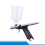 Conjunto de aerógrafo profissional de 0,5 mm com tampa de bico e 3