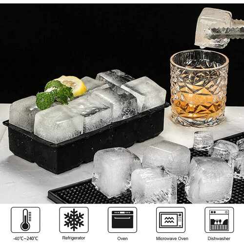 Silicone Ice Cube Tray with Lid BPA Free 2 Pcs 2