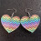 Rabbit Hoop Stud Earrings with Chain Acrylic Easter Design 2