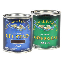 Gel Stain [Java] + Arm-R-Seal [Satin] Topcoat | Quarts | General Finishes
