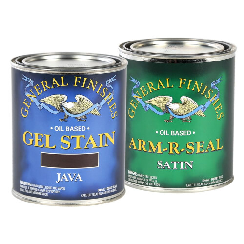 Gel Stain [Java] + Arm-R-Seal [Satin] Topcoat | Quarts | General Finishes