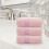 Ensemble de serviettes de bain en coton Pedty rose 3 pièces 5