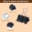 Zwarte metalen bindclips, diverse maten, 100 stuks 7