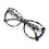 Women's oversized reading glasses clear lens oval leopard 1