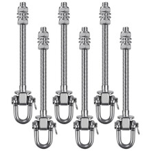 8 Pcs Wood & I- Hanger, Permanent Antirust Stainless Steel Heavy Duty Swing Hooks, Yoga Hammock Chair Sandbag
