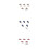 Pink Nail Rhinestones Alloy 5Pcs 6