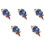 Pink Nail Rhinestones Alloy 5Pcs 5