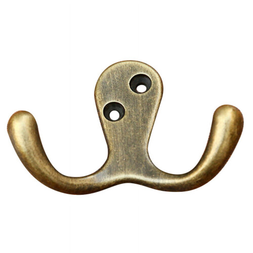 Vintage brass towel hanger wall hook single