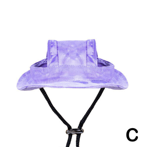 Dog bucket hat with ear holes adjustable