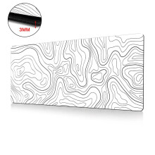 Gaming Mouse Pad Topographic Design Large 70x60cm