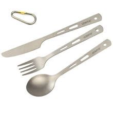 Sada příborů, profesionální lžíce Spork Titanium, cestovní užitečné nádobí