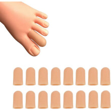 Gel Toe Caps Silicone Cushion 16 Pcs Beige