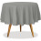 Silver Disposable Plastic Tablecloth 84 in Round 36 Pack 1