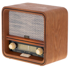 Radio Retro AM / FM, Bluetooth, Handmatige Tuner, USB-poort, Vintage Houten Behuizing Camry CR1188 Bruin
