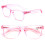 Reading Glasses Transparent Neon +1.00 Magnification 2 Pairs 1