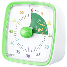 Visual Timer with Night Light Green 60-Min Silent