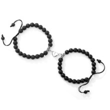 Tiger's Eye Frosted Stone Bracelet Set 2 pcs