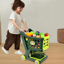 Kids Trolley Cart for Toddlers Educational Play Kitchen Set