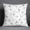Cotton Linen Pillowcase Gray with White Flower Pattern 1