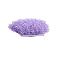 Ostrich feather fringe trim light purple 1 yard