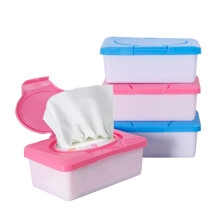 Baby Wipes Dispenser Blue Moisture-Retaining Holder 1 Pack