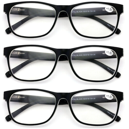 Reading Glasses Matte Translucent Lightweight 3 Pairs