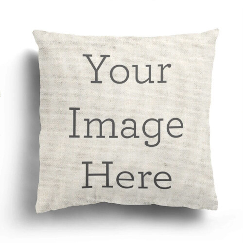 Nordic blue grey linen pillowcase 40x40 cm