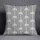Cotton Linen Pillow Case Gray with White Floral Pattern 1