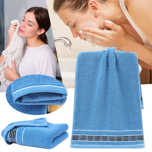 Bath Towel Set Blue 13" x 29" 1 Pack 1