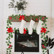 Artificial Rattan Christmas Decoration Snowflake with