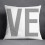 Cotton Linen Pillow Case Gray with White Floral Pattern 1