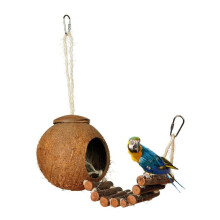 Coconut Shell Bird House for Hamsters and Finches