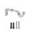 Curtain Rod Bracket Silver Adjustable 2-Pack 1