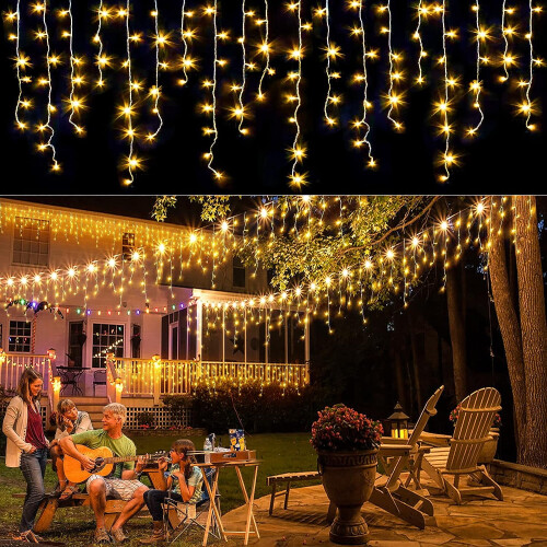 13FT Waterproof LED String Lights Warm White 96LED