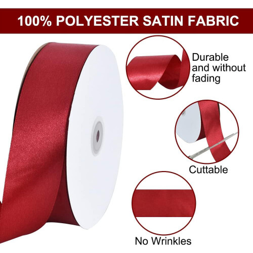 Rood satijnen lint, 40 mm x 100 yards 2