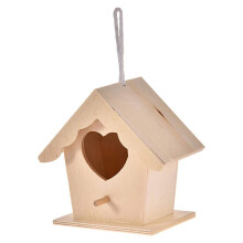 Wooden Bird House Wall-Mounted Nest Decoration