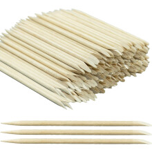 Orange Wood Nail Sticks Double Head 200 Pack